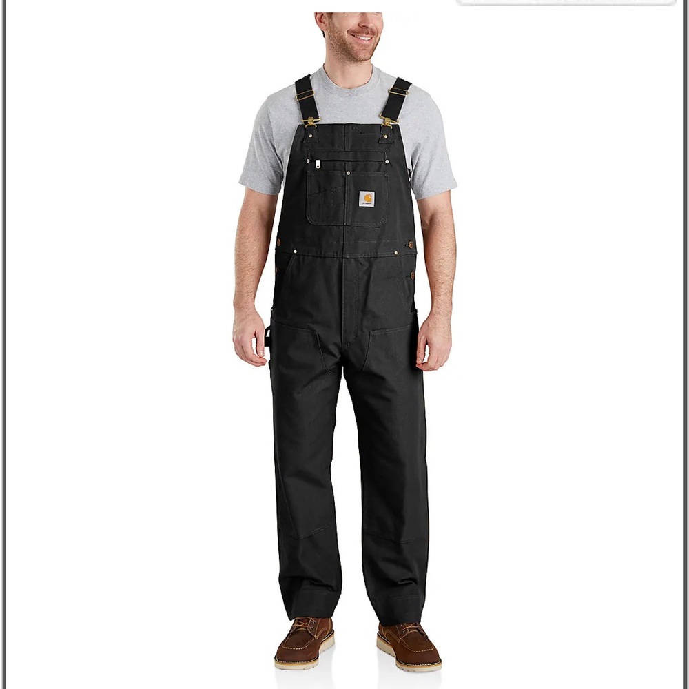 Carhartt Men’s Black Bib Overalls
